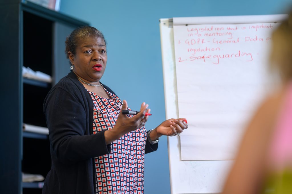 Teacher in a classroom