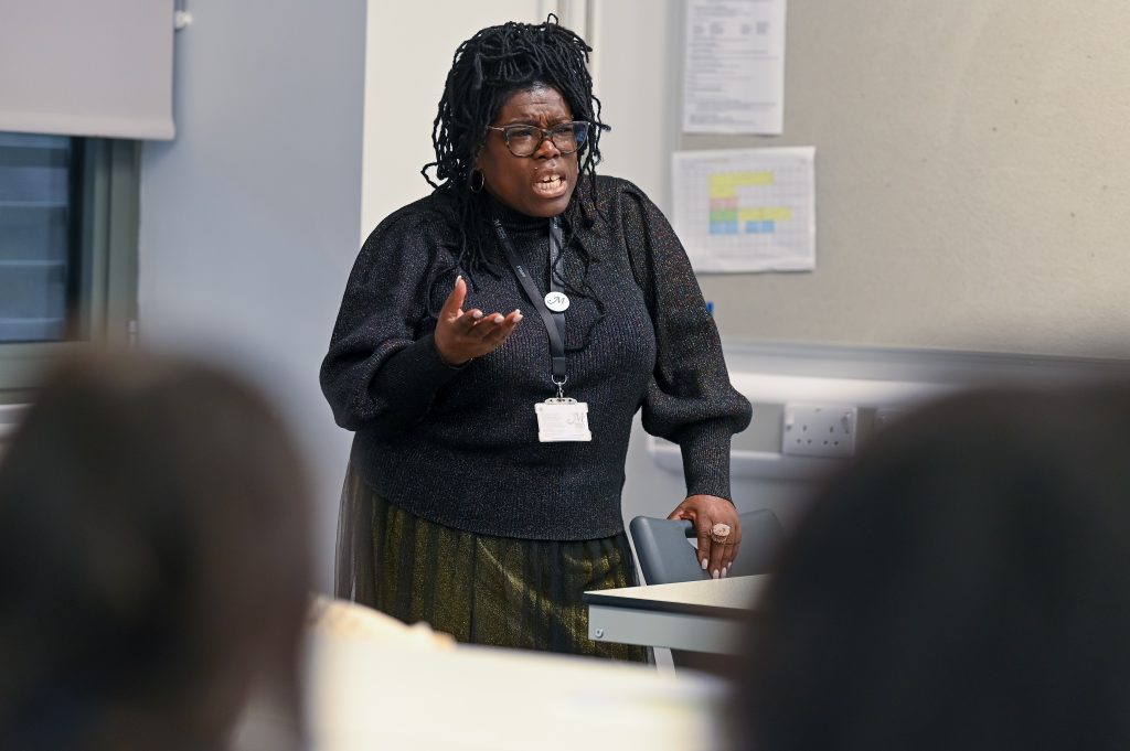 Teacher in a classroom