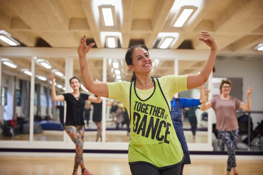 Students in a dance studio