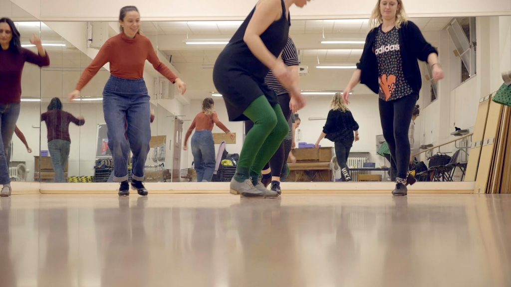 Students in a dance studio